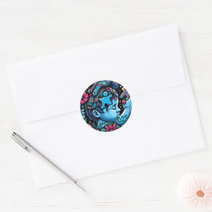 Leidend licht: de puzzel van autisme bewustzijn ronde sticker