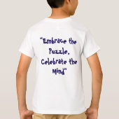 Leidend licht: de puzzel van autisme bewustzijn t-shirt (Achterkant)