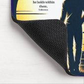 Leidend licht - Vader & Kind Zonsondergang Muismat (Hoek)