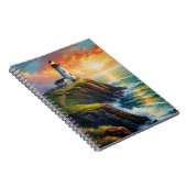 Leidend Licht, Vuurtoren en Zonsondergang Notitieboek (Rechterzijde)