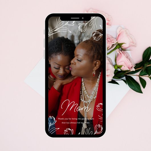 Leidende Digital Moederdag Kaart