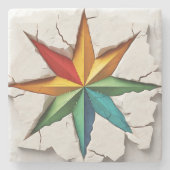 Leidende Kleurrijke Ster Stenen Onderzetter (Voorkant)