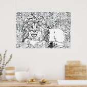 Leidende Leeuw Poster (Keuken)