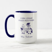 Leidende Literaire Reizen Met Passie Ontwerp Mok (Links)