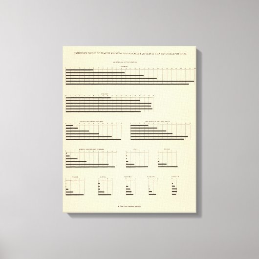 Leidende nationaliteit 1850-1900 canvas afdruk (Voorkant)