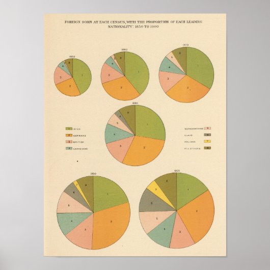 Leidende nationaliteit 1850-1900 poster (Voorkant)