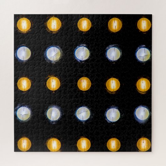 LEIDENE lichten, close-up abstracte achtergrond. Legpuzzel (Horizontaal)