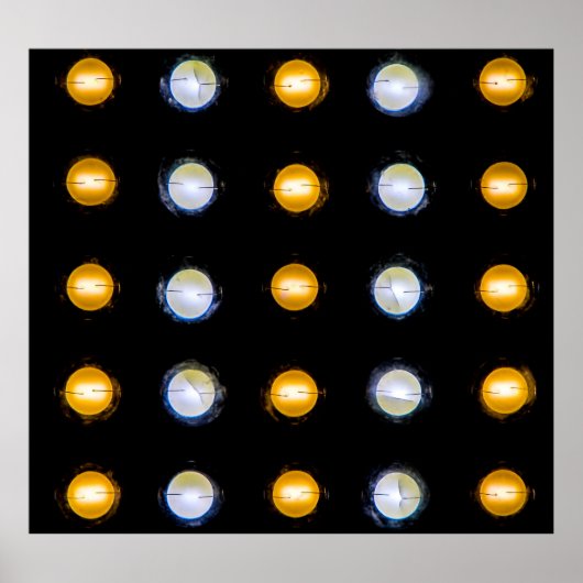 LEIDENE lichten, close-up abstracte achtergrond. Poster (Voorkant)