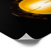 LEIDENE lichten, close-up abstracte achtergrond. Poster (Hoek)