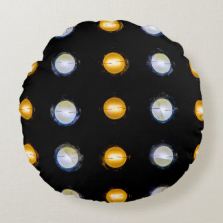 LEIDENE lichten, close-up abstracte achtergrond. Rond Kussen