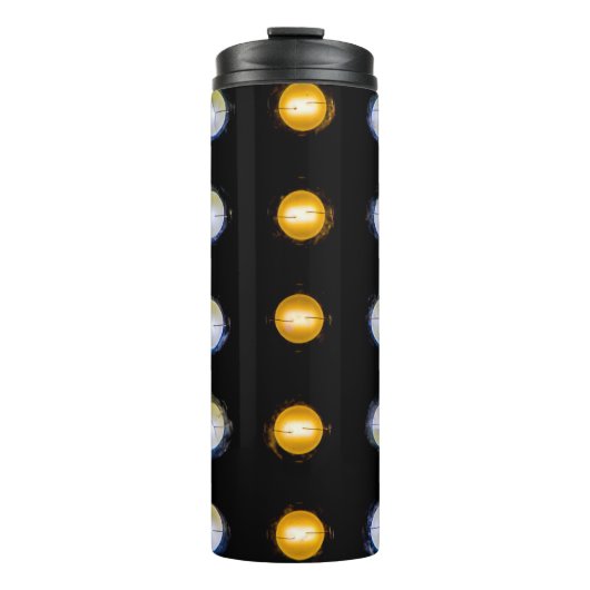 LEIDENE lichten, close-up abstracte achtergrond. Thermosbeker (Voorkant)