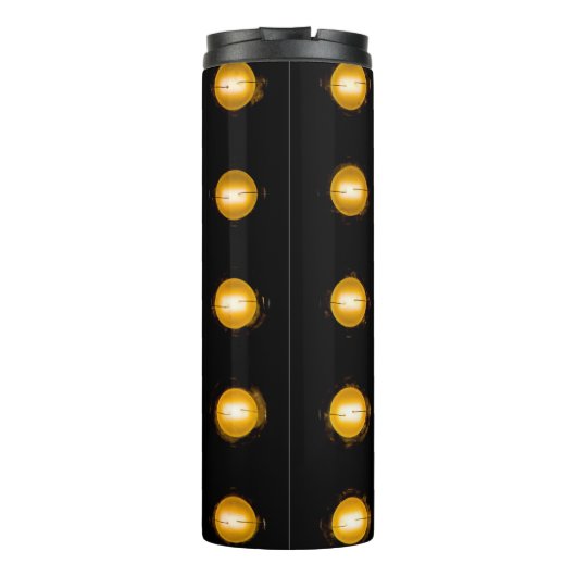 LEIDENE lichten, close-up abstracte achtergrond. Thermosbeker (Achterkant)