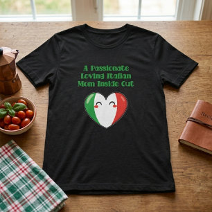 Leidenschaftliche liefhebbende Italiaanse moeder v T-shirt