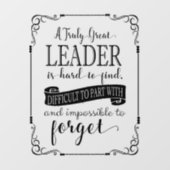 Leider bedankt voor je plaque-teken bedankt raamsticker (Vel)