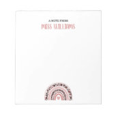 Leider Boho Rainbow Leopard Print Notitieblok (Voorkant)