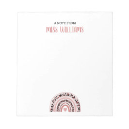 Leider Boho Rainbow Leopard Print Notitieblok