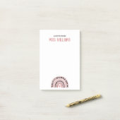 Leider Boho Rainbow Leopard Print Post-it® Notes (Op bureau)