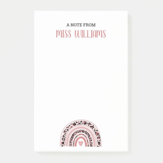 Leider Boho Rainbow Leopard Print Post-it® Notes (Voorkant)