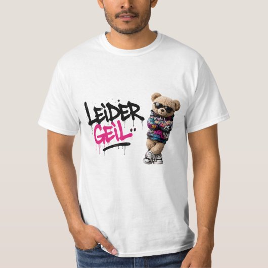 Leider geil teddy t-shirt (Voorkant)