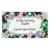 Leider/gids van het jeugdactiviteitenkamp naambadge (Voorkant)