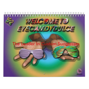 Leider in aangepaste zonnebrillen kalender