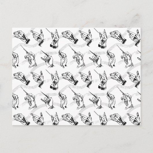 Leider (patroon in zwart-wit) briefkaart (Voorkant)