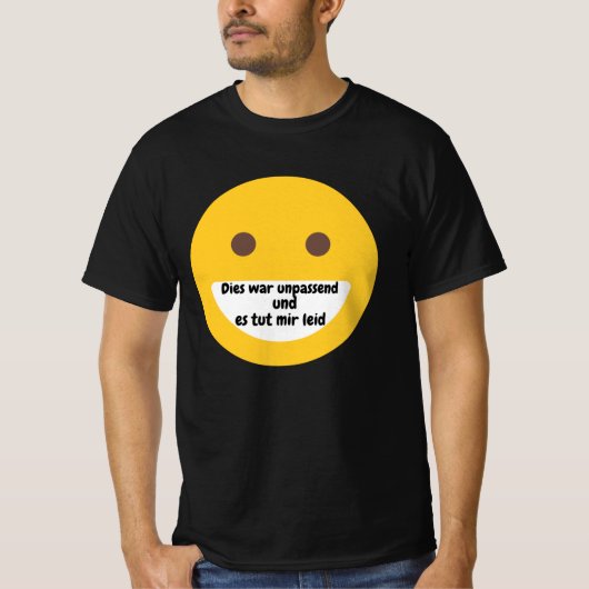 Leider unpassend - Tut mir Leid Emoji T-shirt (Voorkant)