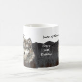 Leider van de 30e Birthday Humor Wolf 30e Pack Koffiemok (Center)