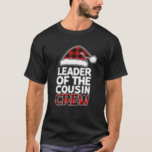 Leider van de Cousin Crew Kerst Buffalo Rood T-shirt