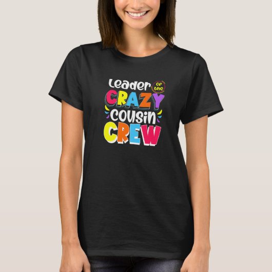 Leider van de Crazy Cousin Crew Family Glow Party T-shirt (Voorkant)