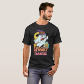Leider van de 'Haunted House Moon Night Groovy Spo T-shirt (Voorkant volledig)