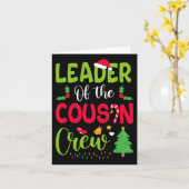 Leider van de kerstfeestdagen van de neef-bemannin kaart (Gele Bloem)