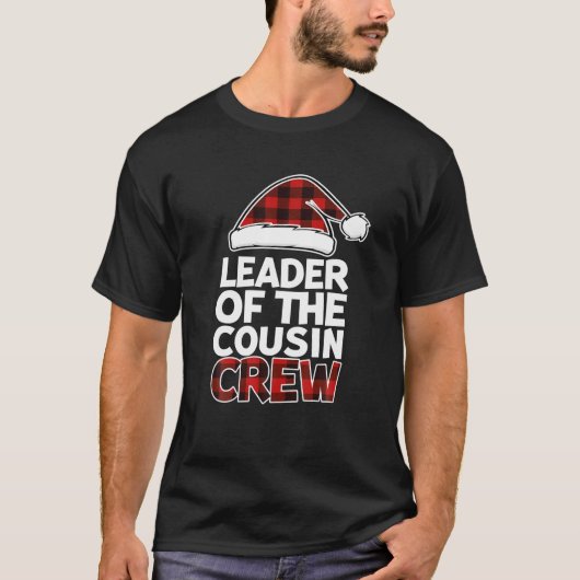 Leider van de neef bemanning Kerstbuffel rood T-shirt (Voorkant)