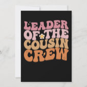 Leider van de neef Crew Groovy Retro Kaart (Voorkant)