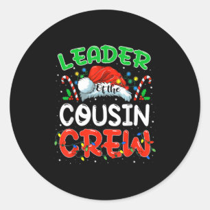 Leider Van De Neef Crew Kerst Familie Matchin Ronde Sticker