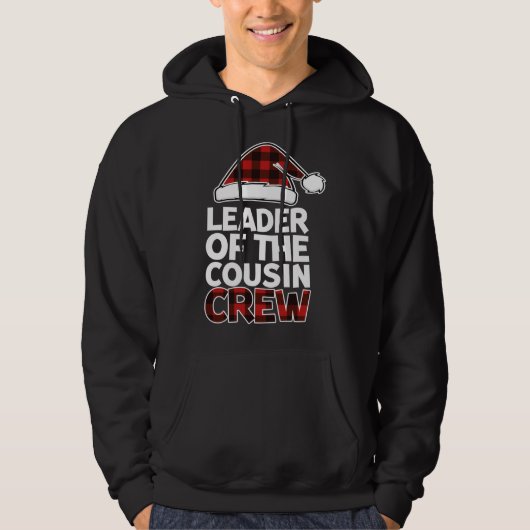 Leider van de Neef Crew met kerstbuffels Red Pl. Hoodie (Voorkant)