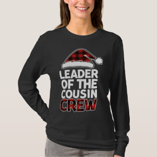 Leider van de Neef Crew met kerstbuffels Red Pl. T-shirt