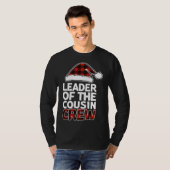 Leider van de Neef Crew met kerstbuffels Red Pl. T-shirt (Voorkant volledig)