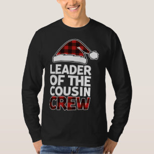 Leider van de Neef Crew met kerstbuffels Red Pl. T-shirt