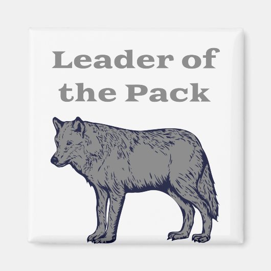 Leider van de Pack Wolf Magneet (Voorkant)