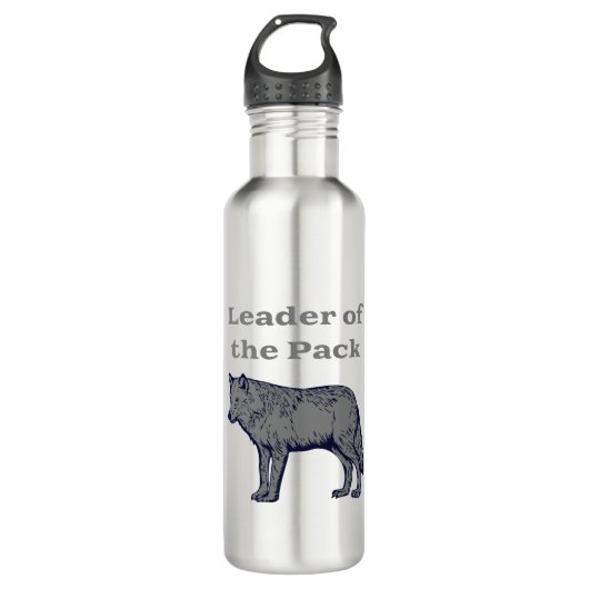 Leider van de Pack Wolf Waterfles (Voorkant)