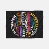Leider van Groovy Community Schools verspreidt pos Fleece Deken (Voorkant (Horizontaal))
