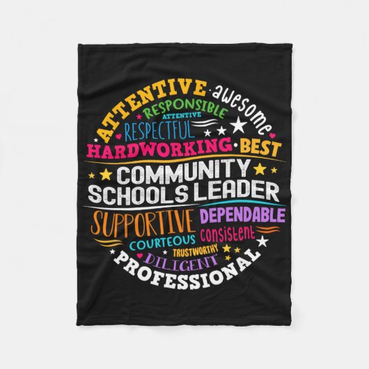 Leider van Groovy Community Schools verspreidt pos Fleece Deken (Voorkant)