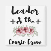 Leider van het neef-Shirt met neef-neusneef Magneet (Voorkant)