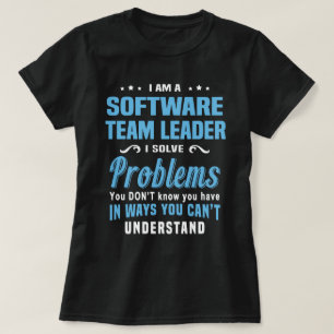 Leider van het softwareteam t-shirt