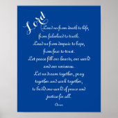 Leider van ons - Wereldvredesgebed Poster (Voorkant)