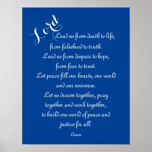 Leider van ons - Wereldvredesgebed Poster (Voorkant)