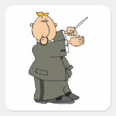 Leider Vierkante Sticker (Voorkant)