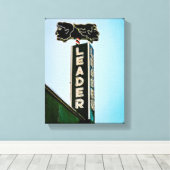 Leider Vintage Los Angeles Neon Canvas Afdruk (Insitu (Houten vloer))