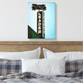 Leider Vintage Los Angeles Neon Canvas Afdruk (Insitu (Slaapkamer))